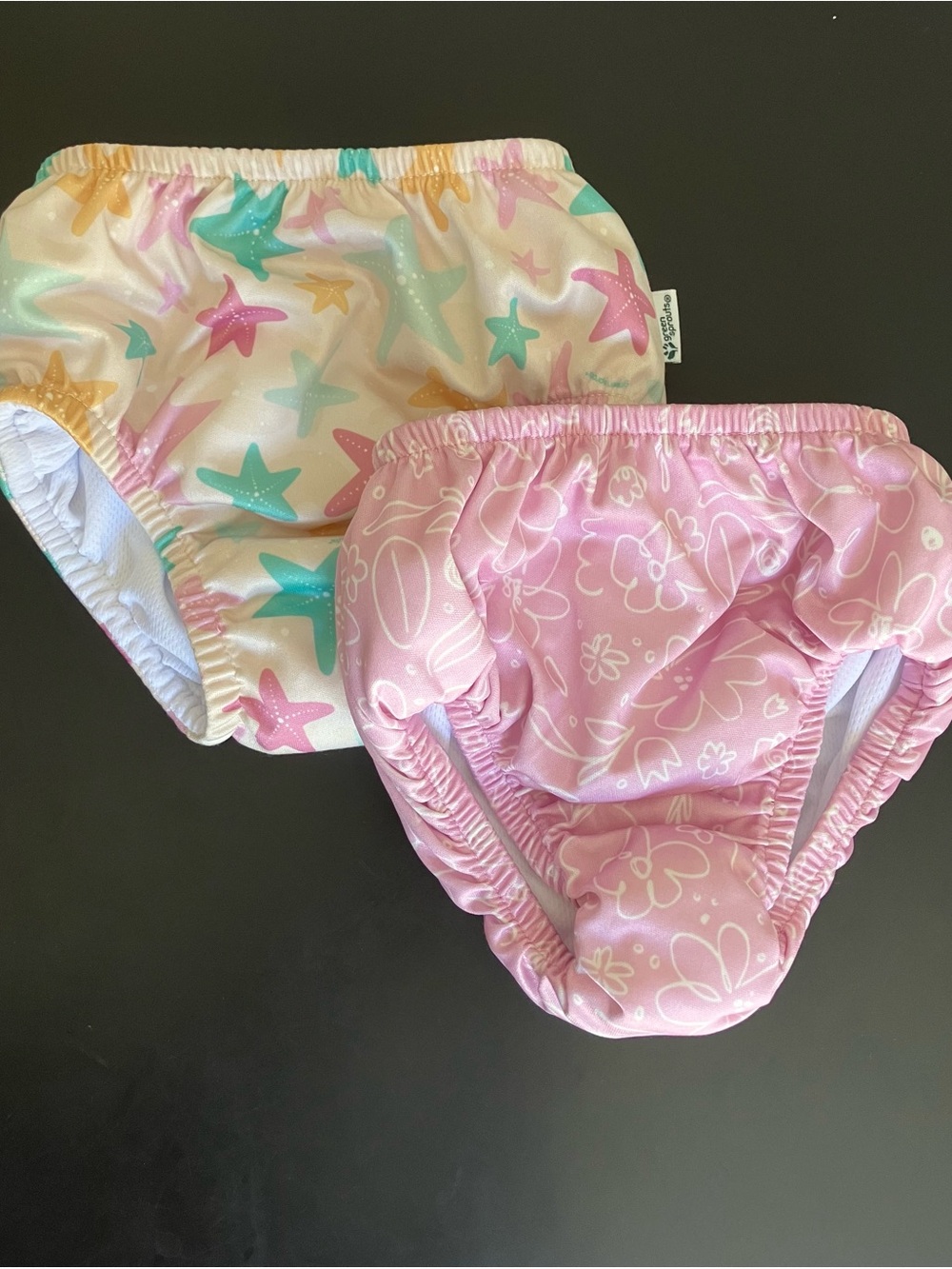 Green Sprouts Baby Girl Eco Pull-up Reusable Swim Diapers Set of 2